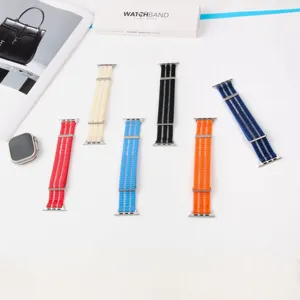 Bracelet de montre en nylon pour Apple Watch, bracelet de boucle alpine respirant en plusieurs couleurs.