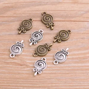 10*18mm DIY Alloy Bow Lollipop Charms Antique Bronze Silver Pendants For Jewelry Making Handmade Accessory Necklace Bracelet