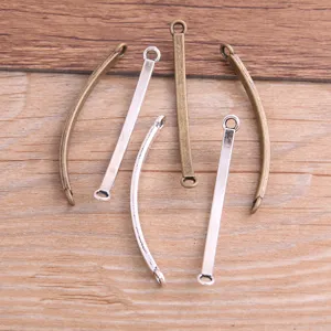 DIY Legierung Gebogene Stabverbinder Zinklegierung Schmuckzubehör Für Halskette Armband Herstellung Antike Bronze Silber Links