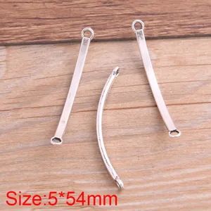 5x54mm gebogene metallstange verbinder glied für diy halsband armreif schmuck herstellung