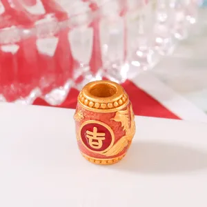 Exquisite goldene Drachen Perle Emaillierter Schmuck Zubehör für DIY Armband Kette.