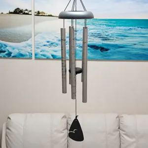 Metal wind chime 5 aluminum tubes outdoor garden home decoration 84cm length music hanging decor
