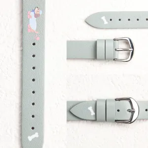 Silicone leather watch strap replacement band compatible with Apple Watch cute cartoon design