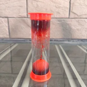 Detailansicht des zylindrischen Liquid Motion Öl-Tropfen-Timers für Stressabbau Dekoration
