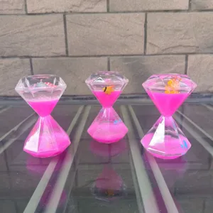 Creatief diamant vloeistof zandloper ornament bureaudecoratie sensorisch olie speelgoed