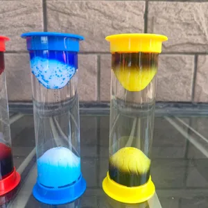 Vulkan flüssig öl tropfen sanduhr timer, bunte bewegungsblase für schreibtisch deko und stress.