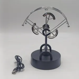 Péndulo caótico de arte cinético de metal movimiento perpetuo con cable USB para decoración