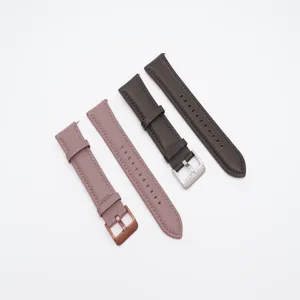 Bracelet de montre en cuir véritable de rechange compatible smartwatch, bracelet souple et durable.