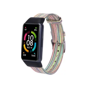 Bracelet de rechange tissé coloré en nylon et bracelet de tracker d'activité pour le sport.