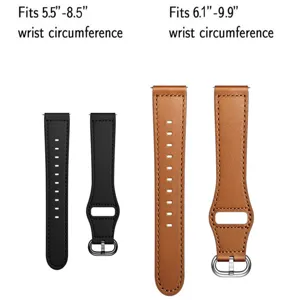 Ersatz-Uhrenarmband aus echtem Leder, klassisches Freizeitarmband in Schwarz und Braun.