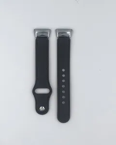 Correa de repuesto de cuero autentico negro para reloj inteligente compatible con rastreador.
