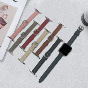 Cinturini per orologio in vera pelle per Apple Watch, eleganti cinturini di ricambio sottili.