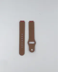Correa de reloj de cuero de repuesto compatible con Huawei Band 6 marrón elegante.