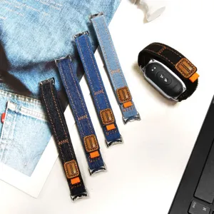 Canvas Uhrenarmband Klettverschluss Ersatzarmband Für Smart Fitness Tracker Uhr Sportlich Lässig Verstellbares Armband