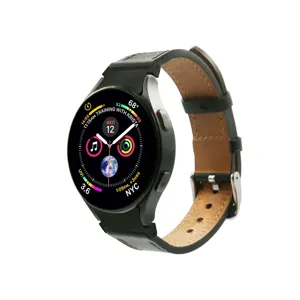 Smartwatch genuine leather replacement band compatible with Samsung Galaxy Watch series.