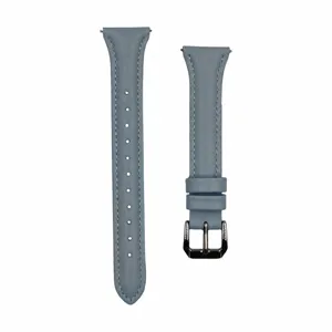 Light blue genuine leather watch strap replacement band compatible with smart watches