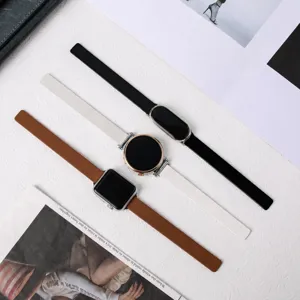 Leather Magnetic Watch Band Replacement Strap For Smart Watch Fashion Wristband Daily Accessories Unisex
