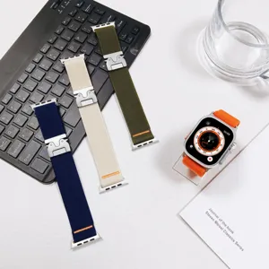 Cinturino per Orologio in Nylon con Fibbia a Paracadute in Metallo Cinturino Sportivo di Ricambio