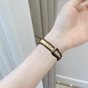 Replacement watch strap genuine leather canvas compatible smart watch accessories stylish wrist band