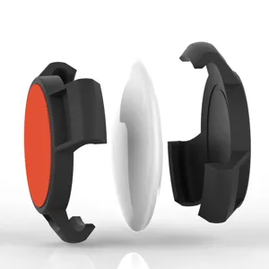 Compatible magnetic protective case for AirTag, split design tracker holder accessory shell.