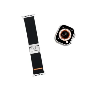Cinturino per orologio in nylon intrecciato durevole per Apple Watch Ultra SE 8 7, fibbia