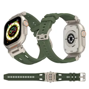 Mecha Explorer Silicone Watch Band For Ultra SE Series Smartwatch Waterproof Sport Strap Replacement Wristband