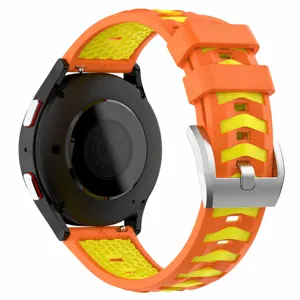 Silicone tire texture dual-color watch band for smartwatch 20mm 22mm universal replacement strap.