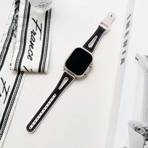 Bracelet de montre en silicone pailleté de rechange pour Apple Watch accessoire élégant