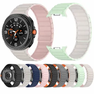 Bracelet de Montre Magnétique en Silicone pour Montre Connectée Bracelet de Rechange Classique Poignet Flexible Accessoires Intelligents