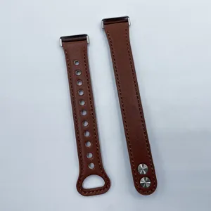 Bracelet en cuir pour Huawei Band 8 9, bracelet marron élégant avec double clous.