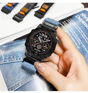 Bracelet de montre en toile de jean de rechange attache rapide compatible avec Garmin Fenix.