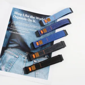 Bracelet de montre en toile denim de rechange compatible avec Garmin Fenix 7 6 5 attache