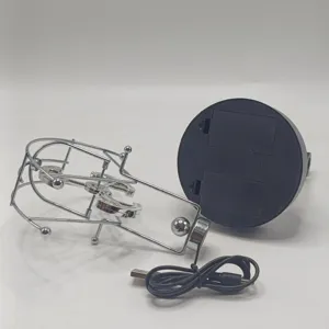 Pendulo caotico de metal piezas de arte cinetico con base y cable USB para decoracion oficina