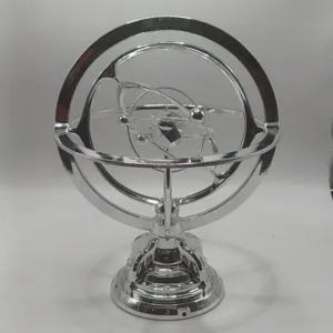 Silver kinetic art perpetual motion desk toy celestial model office science ornament USB