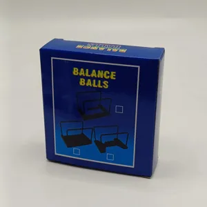 Newton cradle balance balls toy packaging box detail showing different desk decor styles.