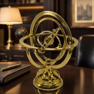 Desktop Perpetual Motion Machine Celestial Globe Orbit Ornament USB Powered Electronic Science Desk Decor Home Office
