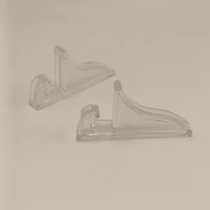 Clear plastic display stand holder for photo frames, quicksand art, and tabletop plates.