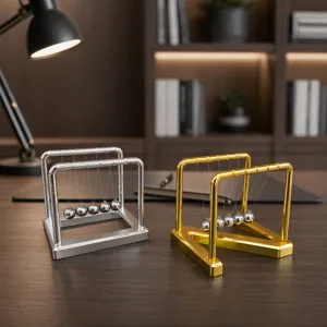 Creative Newton Cradle Balance Balls Metal Physics Science Toy Office Desk Home Decor Plastic Iron Ornament Gift