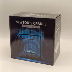 Newton's cradle balance balls wave base physics desk toy science office decor gift item.