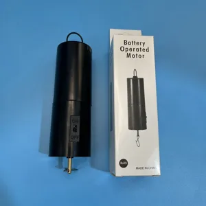 Batterij-aangedreven motor voor windspel hangend display zwart plastic elektrisch apparaat