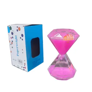 Creatieve vloeibare beweging bubbel diamant presse-papier bureau speelgoedcadeau.