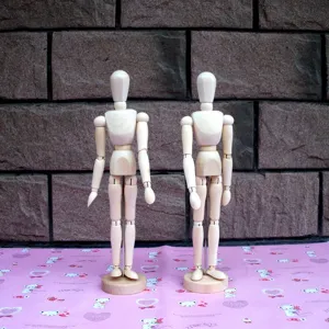 Wooden drawing manikin art model jointed figure sketching mannequin home decor display.