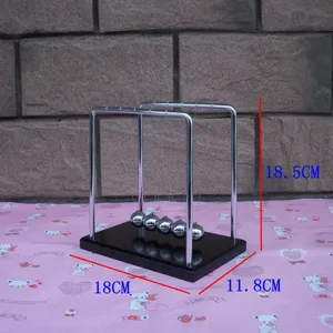 Grande cuna de Newton de madera maciza bolas de equilibrio física péndulo de arte.