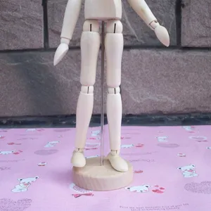 Wooden artist mannequin jointed figure for sketching drawing 33cm wooden model detail view