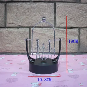 Metal kinetic balance toy perpetual motion machine office desk decor gift 19cm height