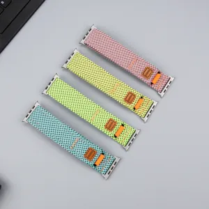 Bracelet de montre tressé en nylon de rechange compatible Apple Watch Ultra SE 8 7 6