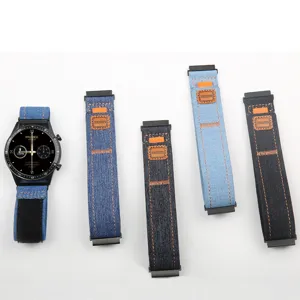Cinturino per Orologio in Tela con Velcro Universale Cinturino di Ricambio Sportivo Per Smartwatch Comodo Traspirante