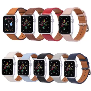 Genuine Leather Watch Band Replacement Strap Compatible With Smart Watch Minimalist Business Style Wristband Elegant Accessory