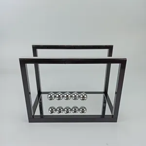 Newton's cradle balance balls with mirrored base desk physics toy metal pendulum office decor
