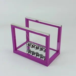 Newton's Cradle balance balls mirror base desktop physics science toy office decor.